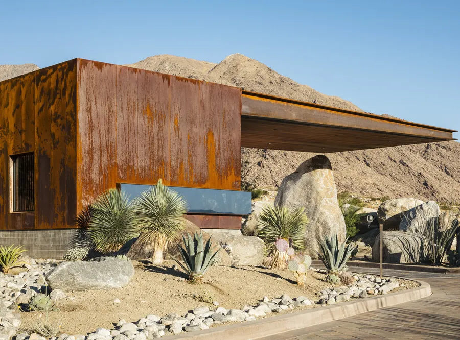 A house set against the ridgeline
